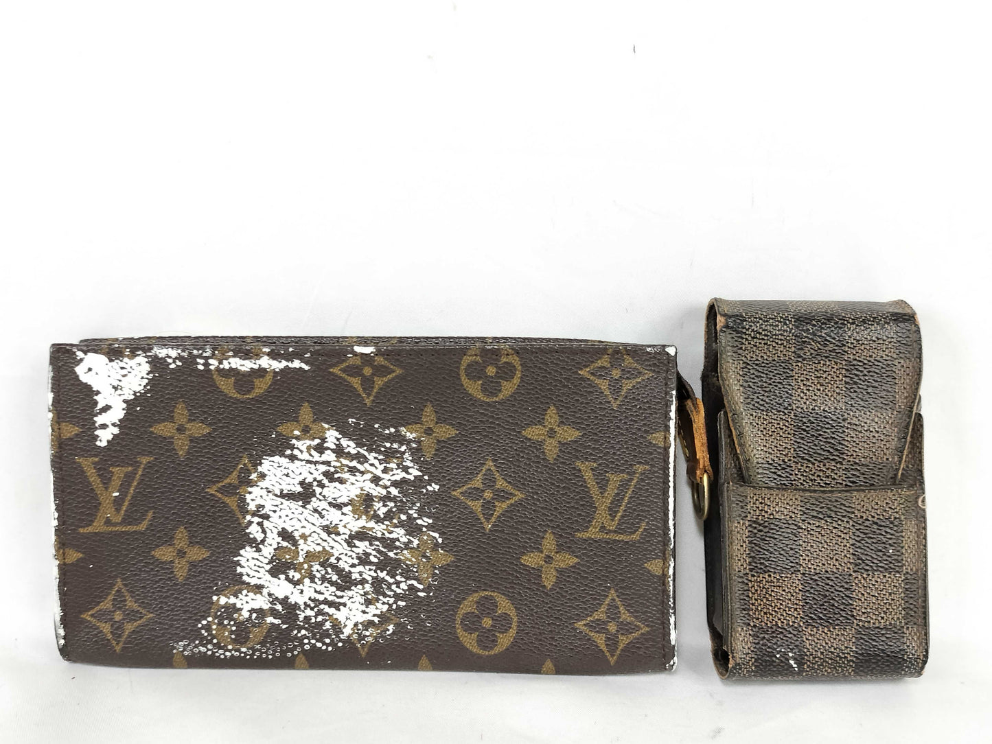LOUIS VUITTON Monogram Accessory Pouch/Damier Cigarette Case *2 Pouches