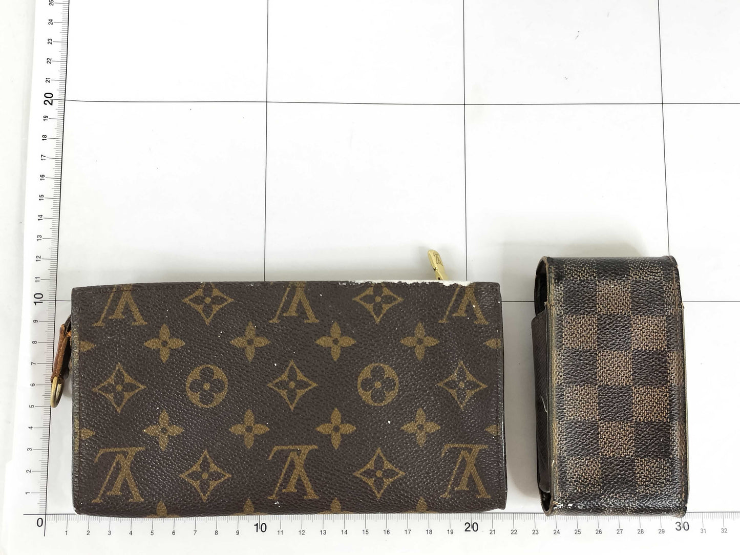 LOUIS VUITTON Monogram Accessory Pouch/Damier Cigarette Case *2 Pouches