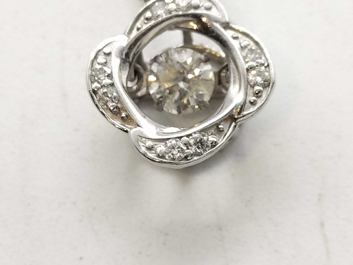 D0.16ct Pt900/850 2.3g Necklace
