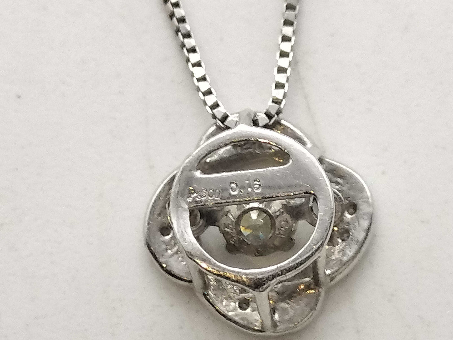 D0.16ct Pt900/850 2.3g Necklace