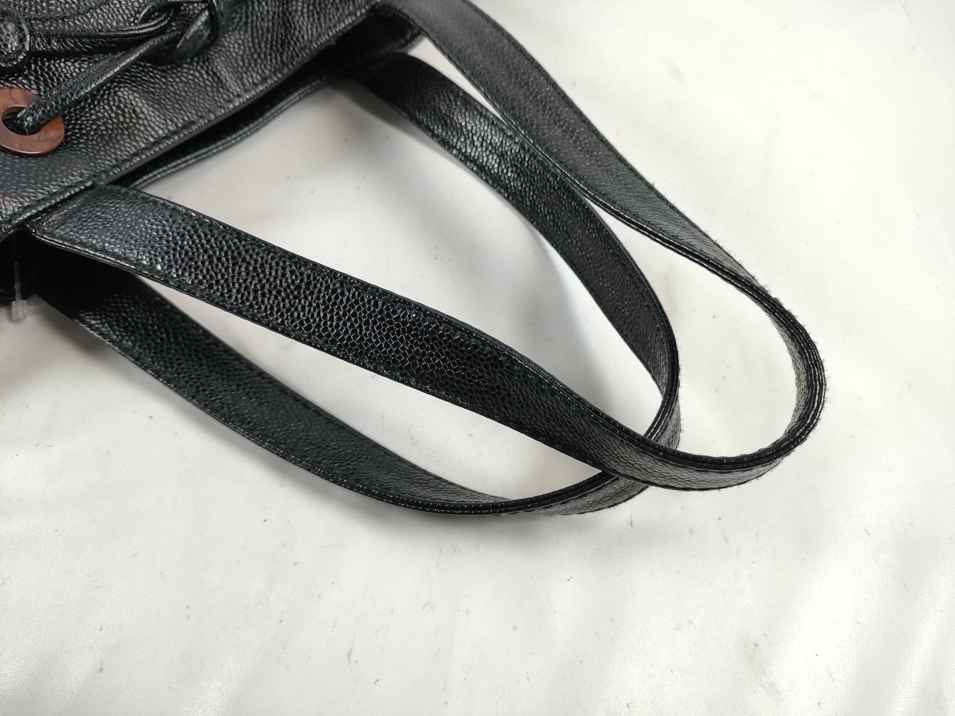 CHANEL Caviar Skin Coco Mark Handbag