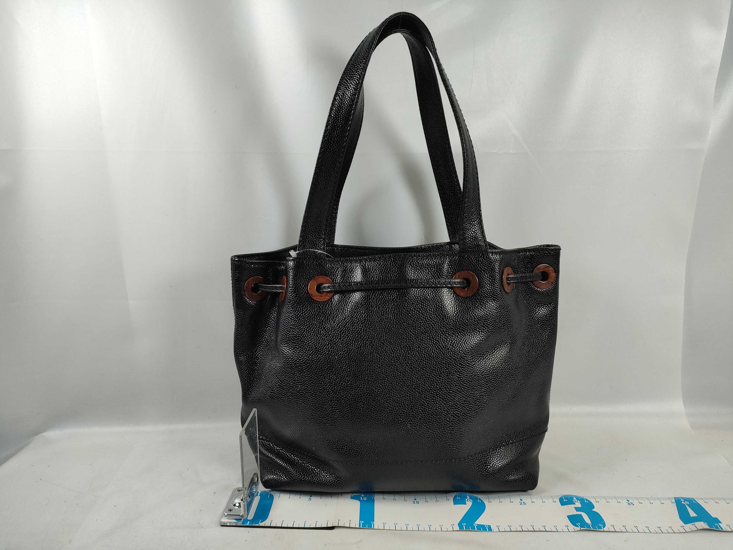 CHANEL Caviar Skin Coco Mark Handbag