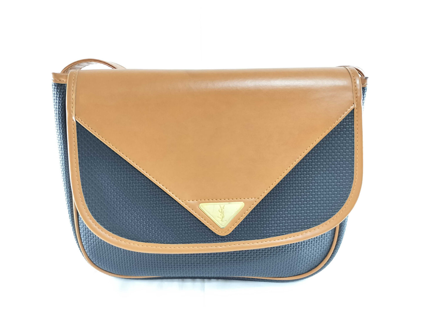 Yves Saint Laurent PVC x Leather Shoulder Bag