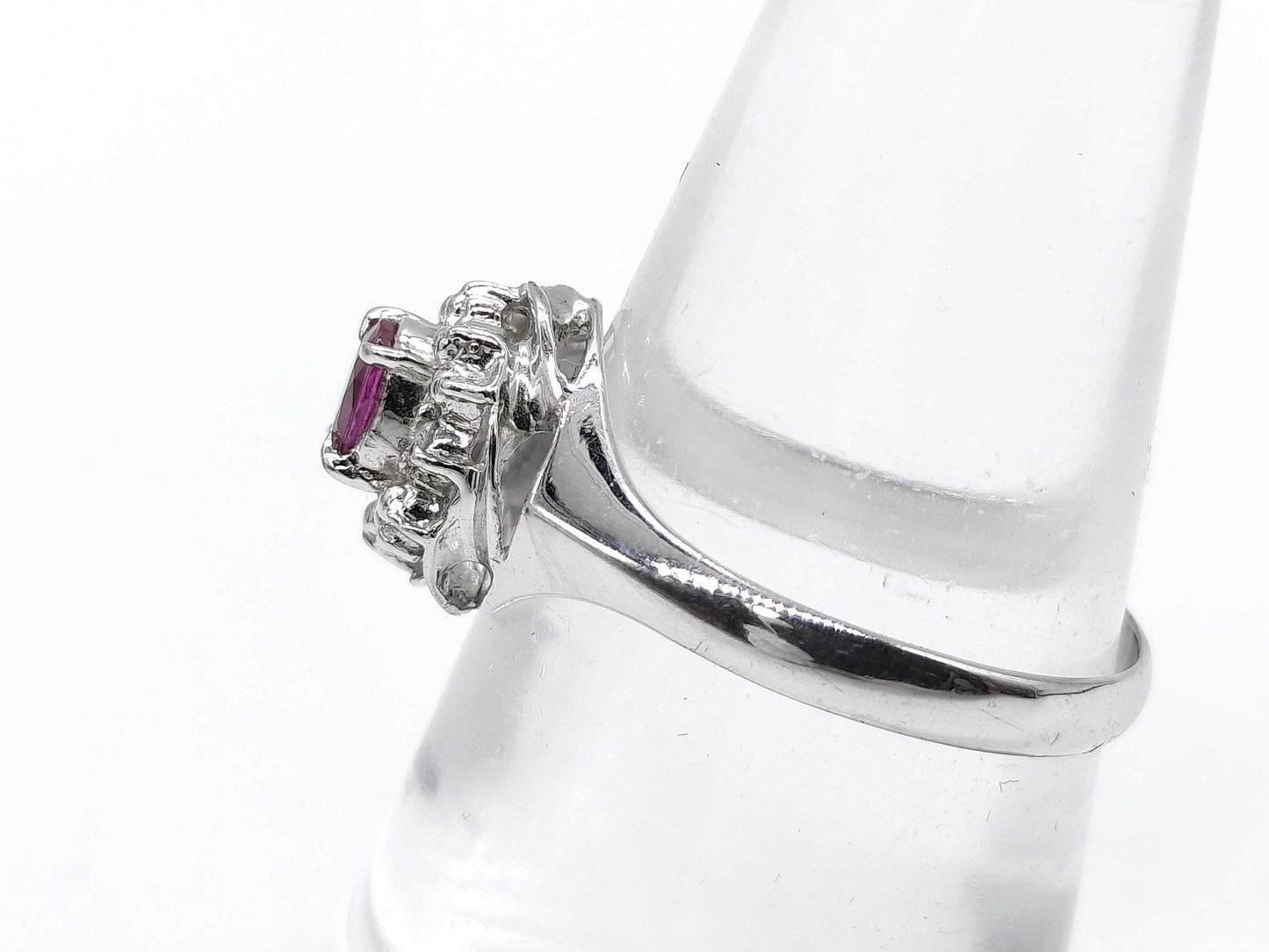 R0.27ct D0.02ct Pt900 2.8g Ring