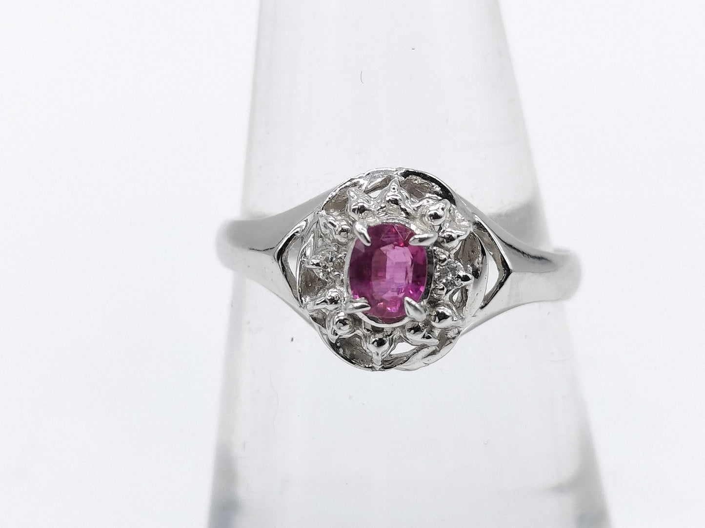 R0.27ct D0.02ct Pt900 2.8g Ring