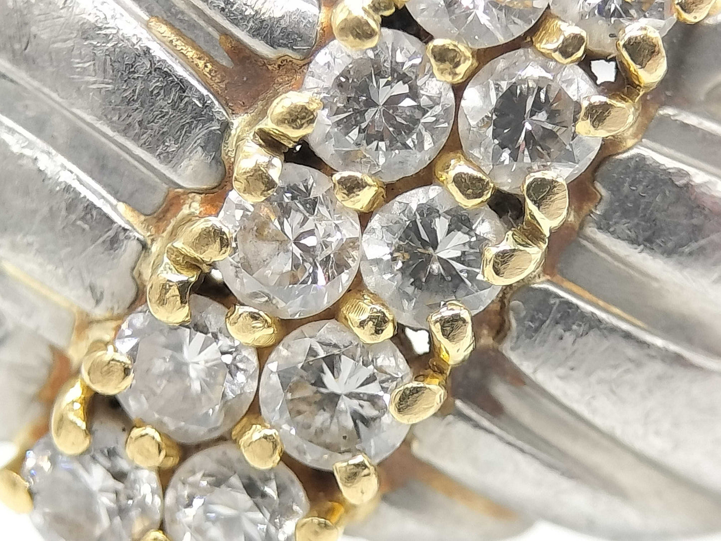 D0.35ct Pt900/K18 7.4g Ring