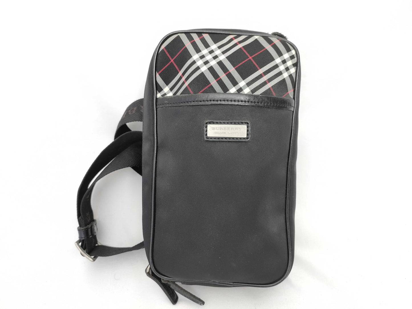 BURBERRY BLACK LABEL Black Label Shoulder Bag in Black Nylon Check