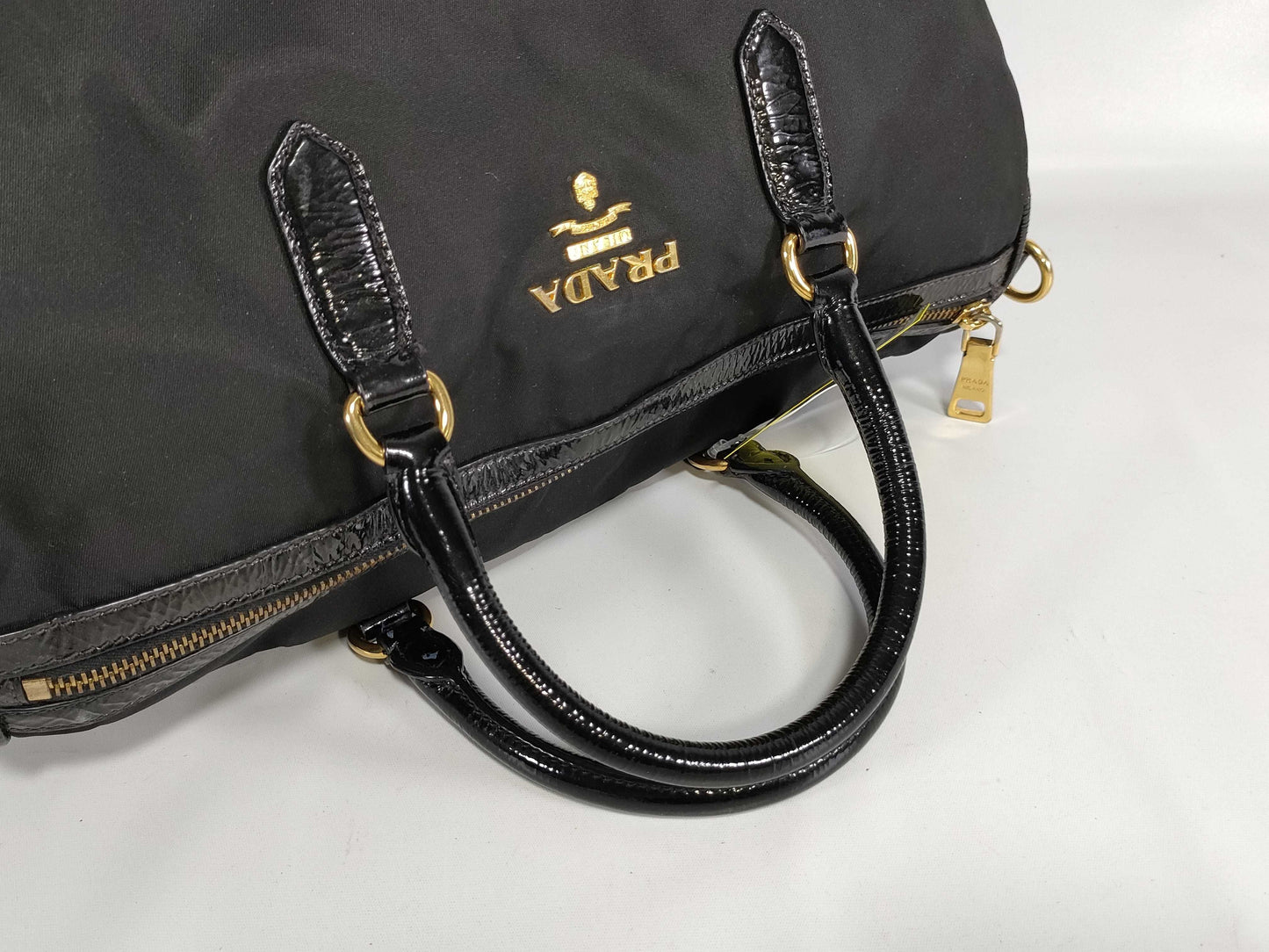PRADA Nylon Mini Boston Handbag