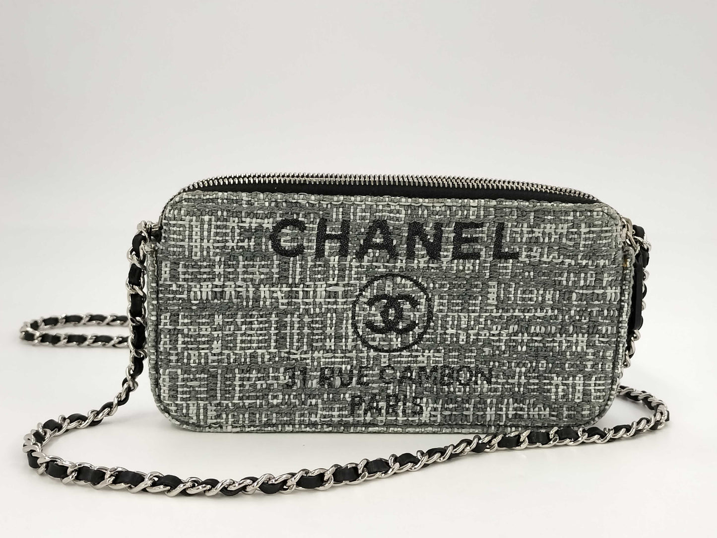 CHANEL Deauville Chain Wallet Shoulder Bag