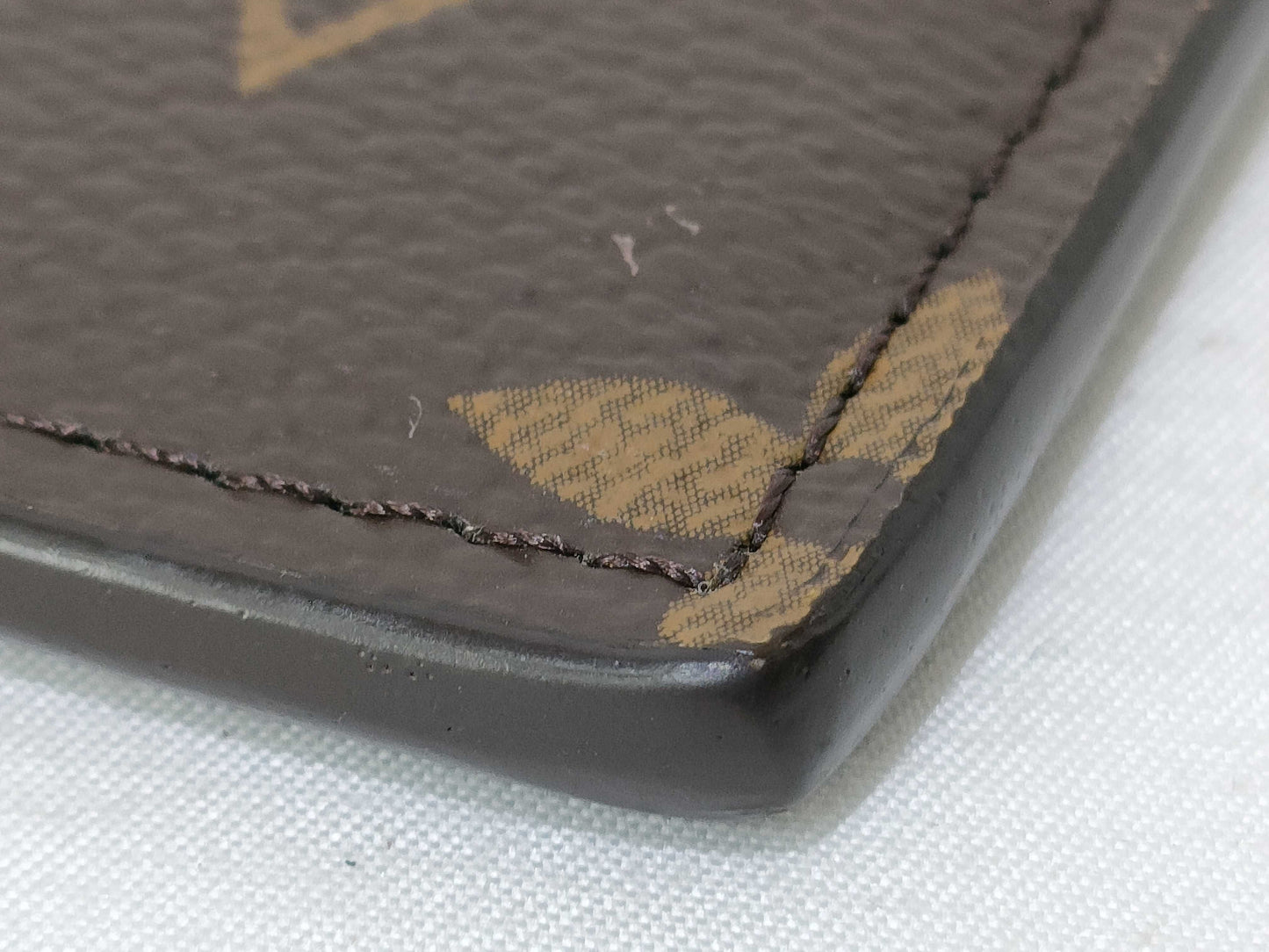 LOUIS VUITTON Monogram Macassar Slim Purse M80348 Card Case, Pass Case, Business Card Case