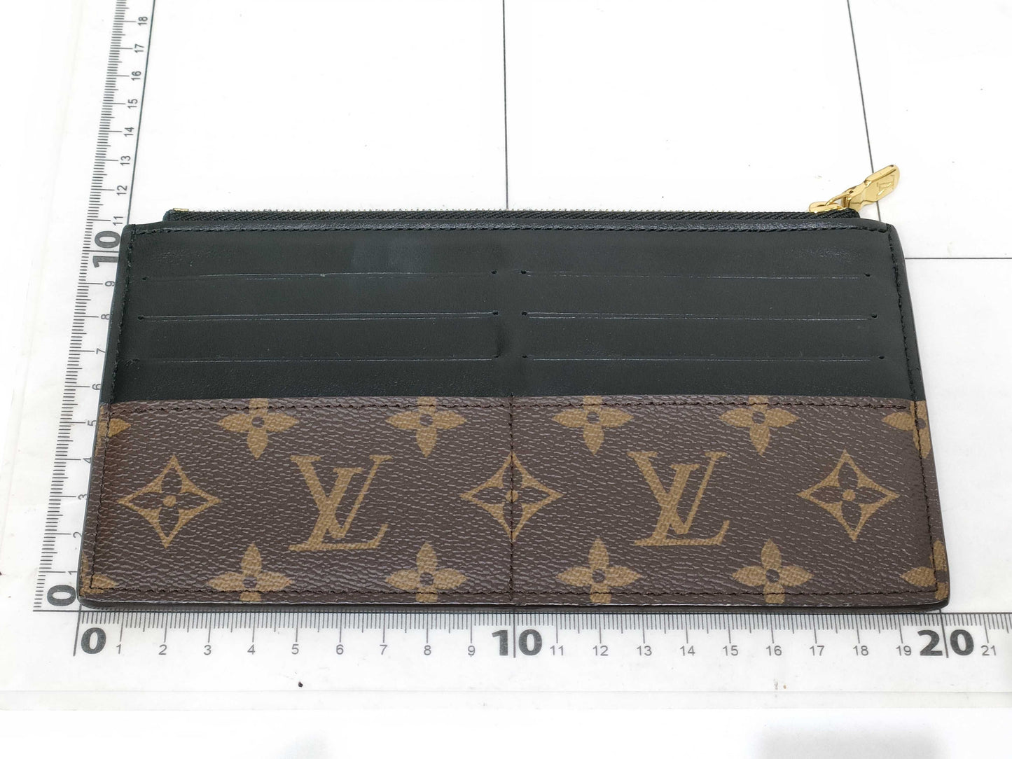 LOUIS VUITTON Monogram Macassar Slim Purse M80348 Card Case, Pass Case, Business Card Case