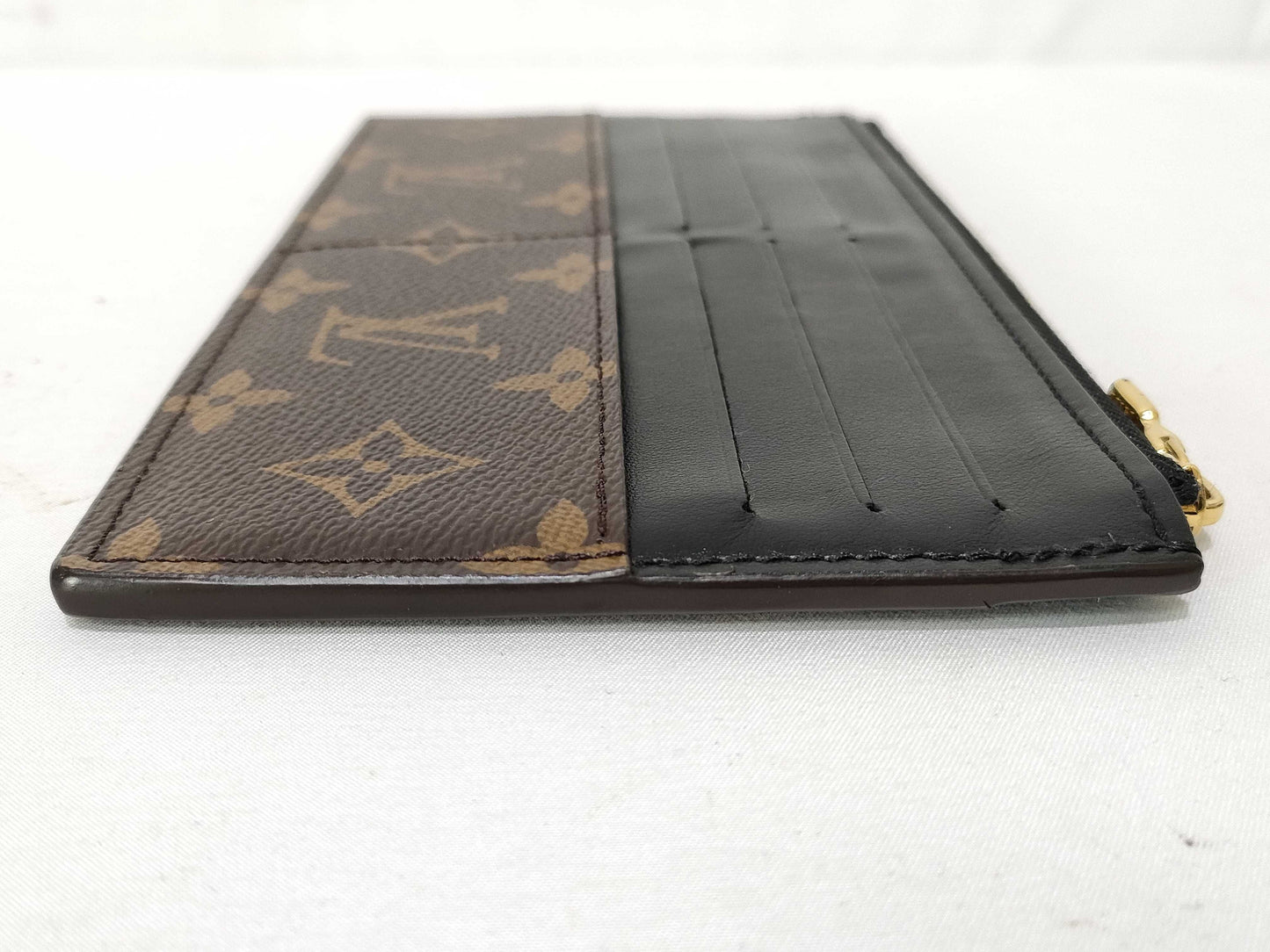 LOUIS VUITTON Monogram Macassar Slim Purse M80348 Card Case, Pass Case, Business Card Case