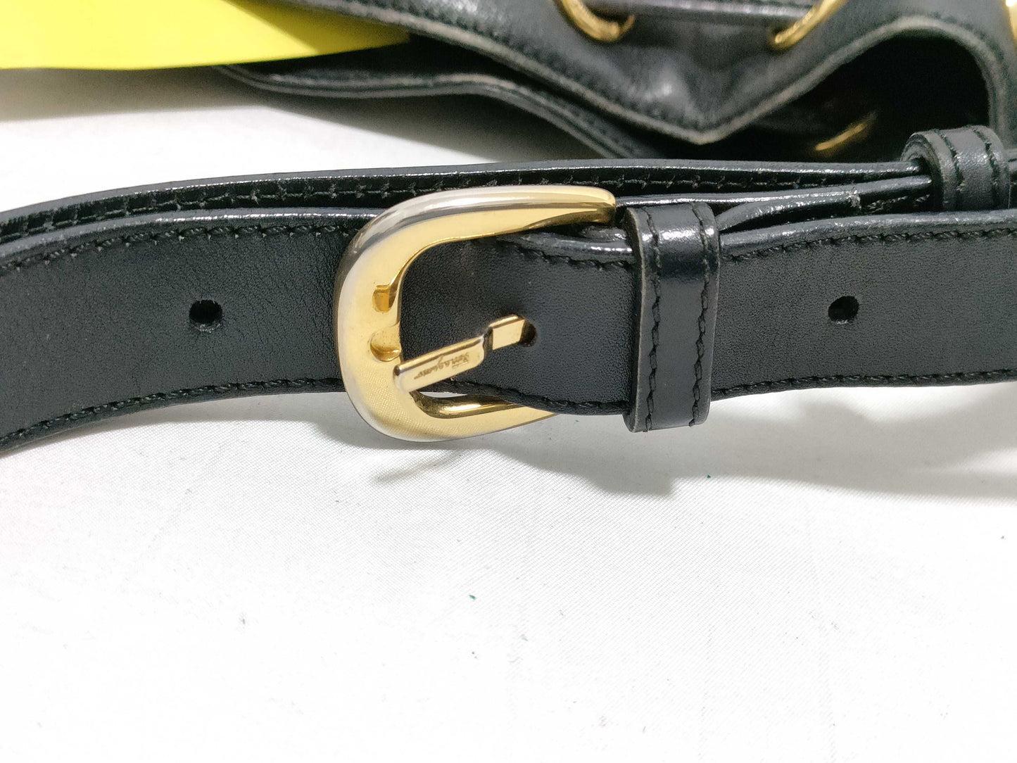 Salvatore Ferragamo Leather Bucket Shoulder Bag