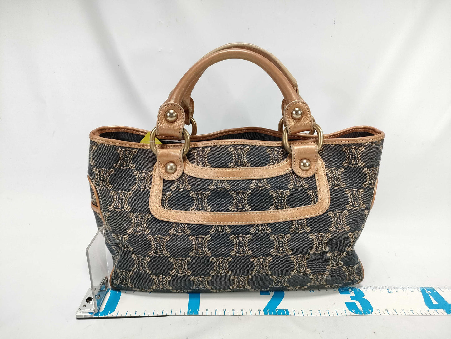 CELINE Macadam Canvas Handbag