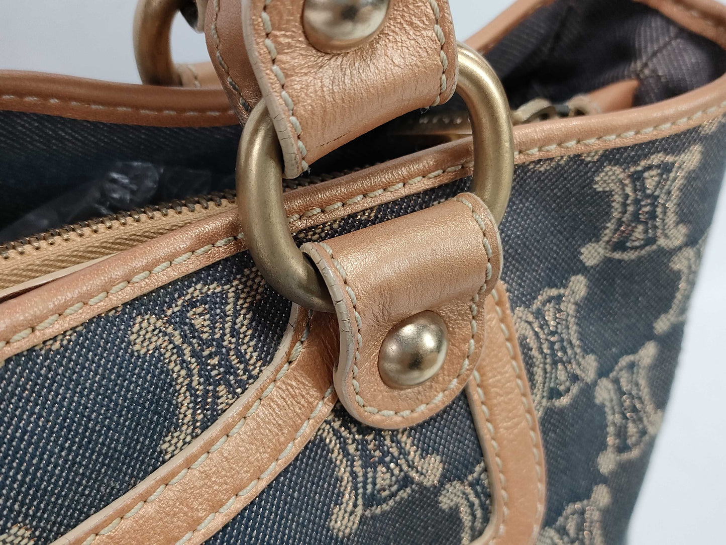 CELINE Macadam Canvas Handbag