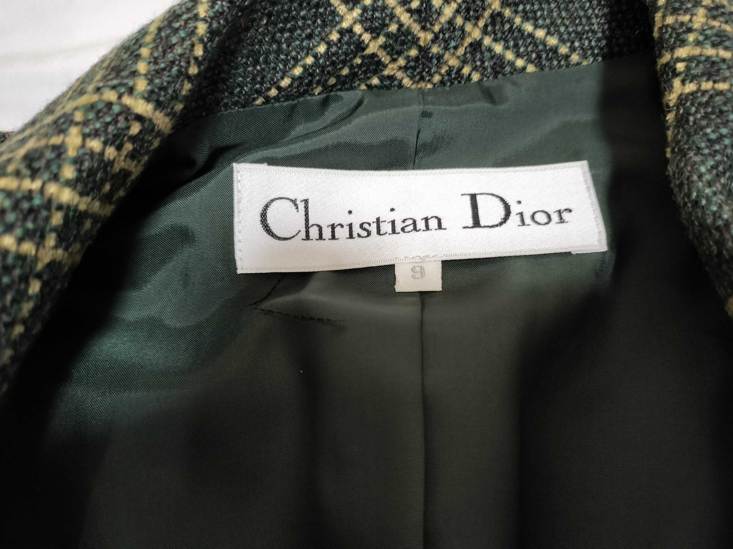 Dior Check Jacket Green Jacket