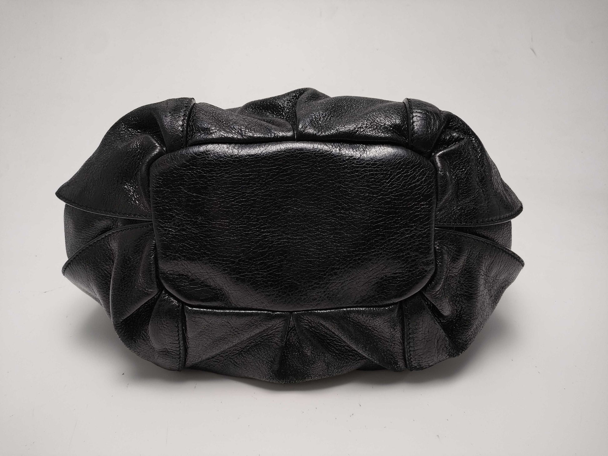 CELINE Leather Tote Shoulder Bag with Crown Charm