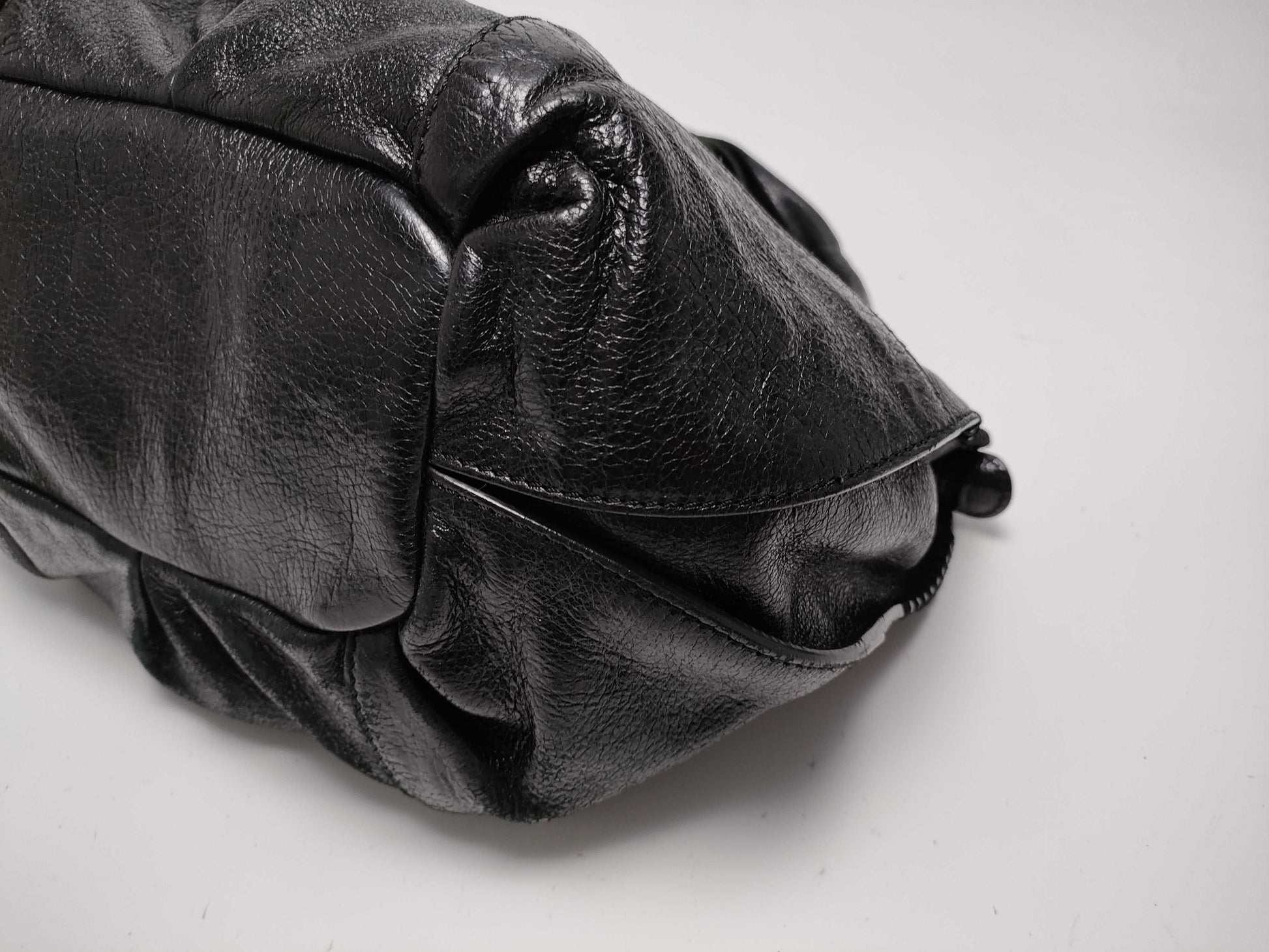 CELINE Leather Tote Shoulder Bag with Crown Charm