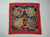 HERMES Carre Deep Sea Fish Red Scarf