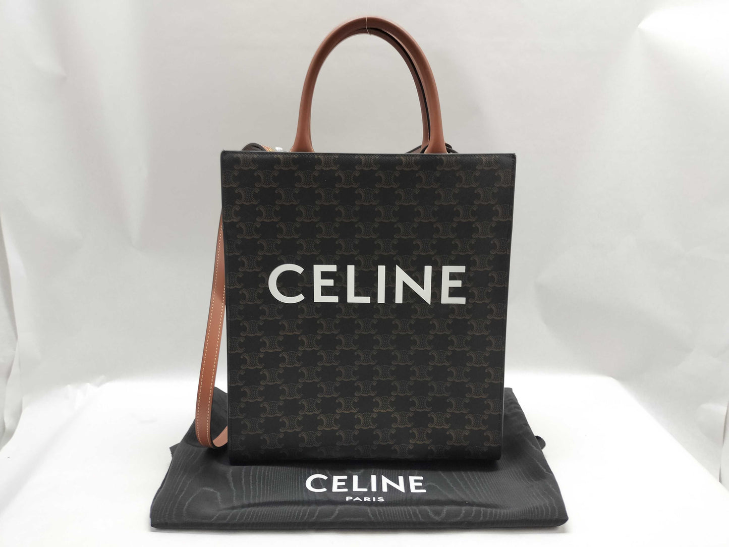 CELINE Vertical Cabas 2-Way Handbag Tote Bag