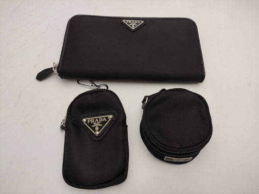PRADA nylon wallet/pouch accessory case set wallet