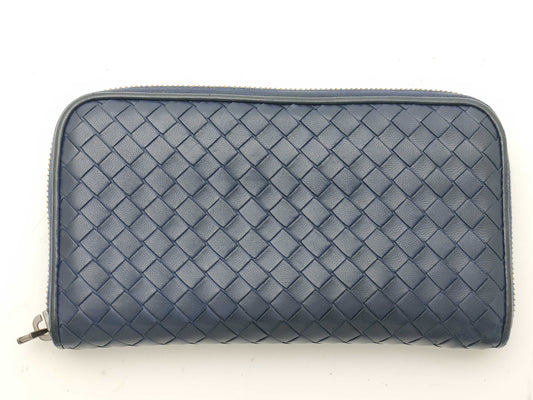 BOTTEGA VENETA Intrecciato Long Wallet with Zipper