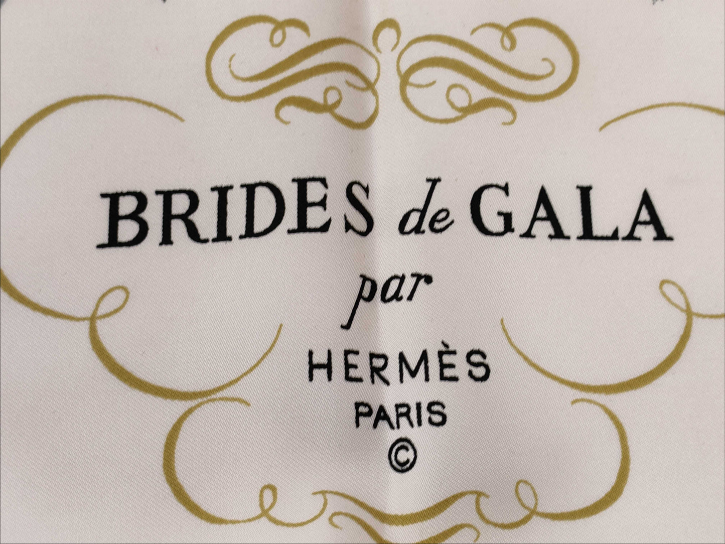 HERMES Carre BRIDES DE GALA Pink Ceremonial Bridle Scarf