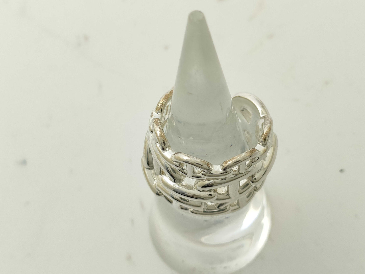 HERMES Chaine d'Ancre Anchaîne GM Ag925 with box Ring