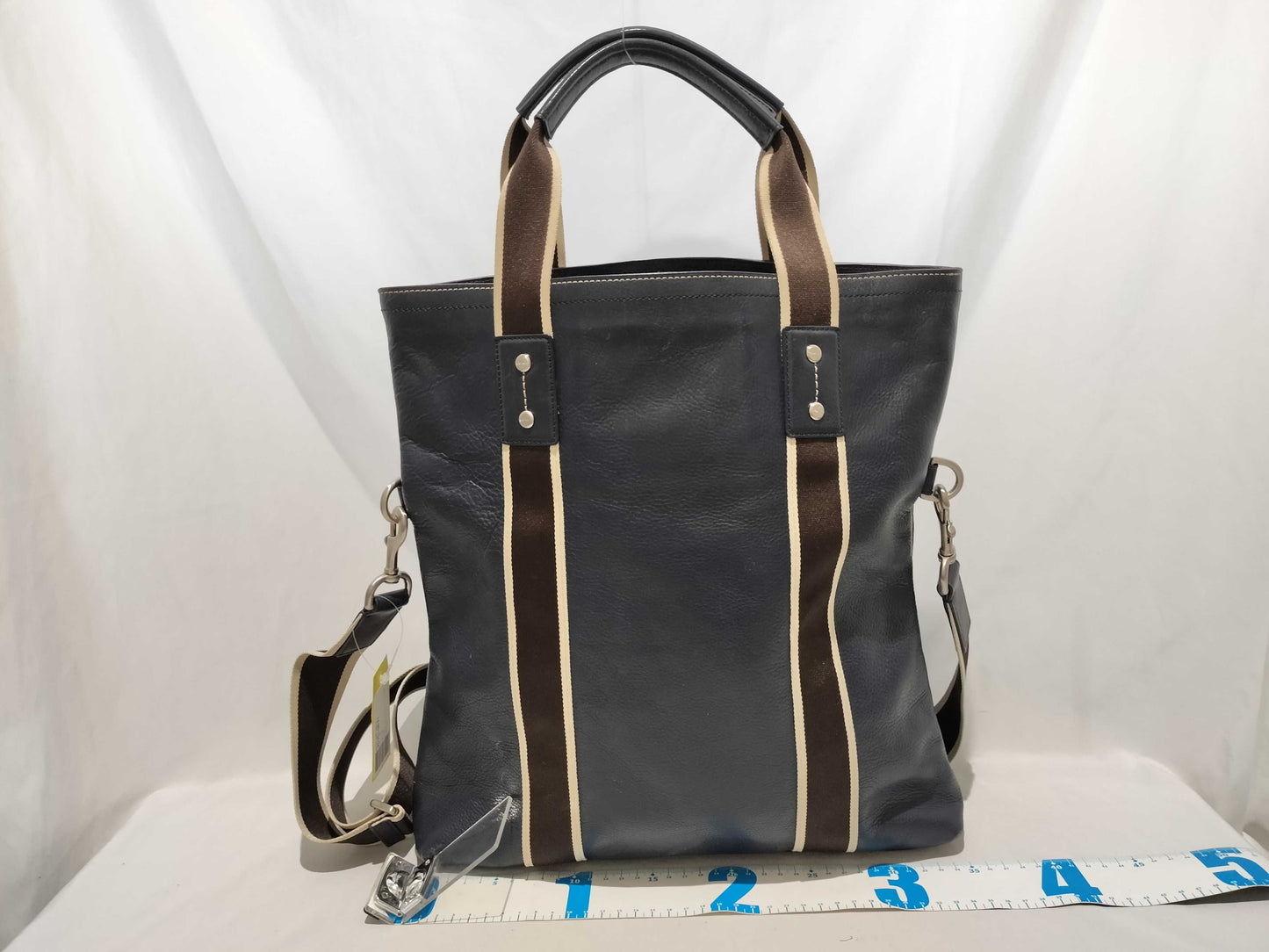 COACH F70558 Blue Leather Shoulder Bag