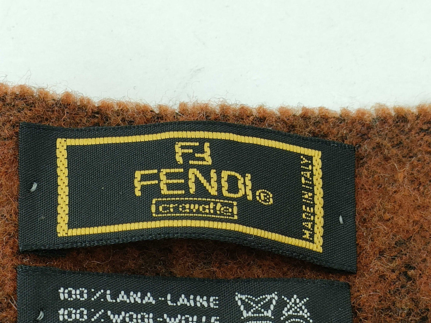 FENDI logo wool scarf