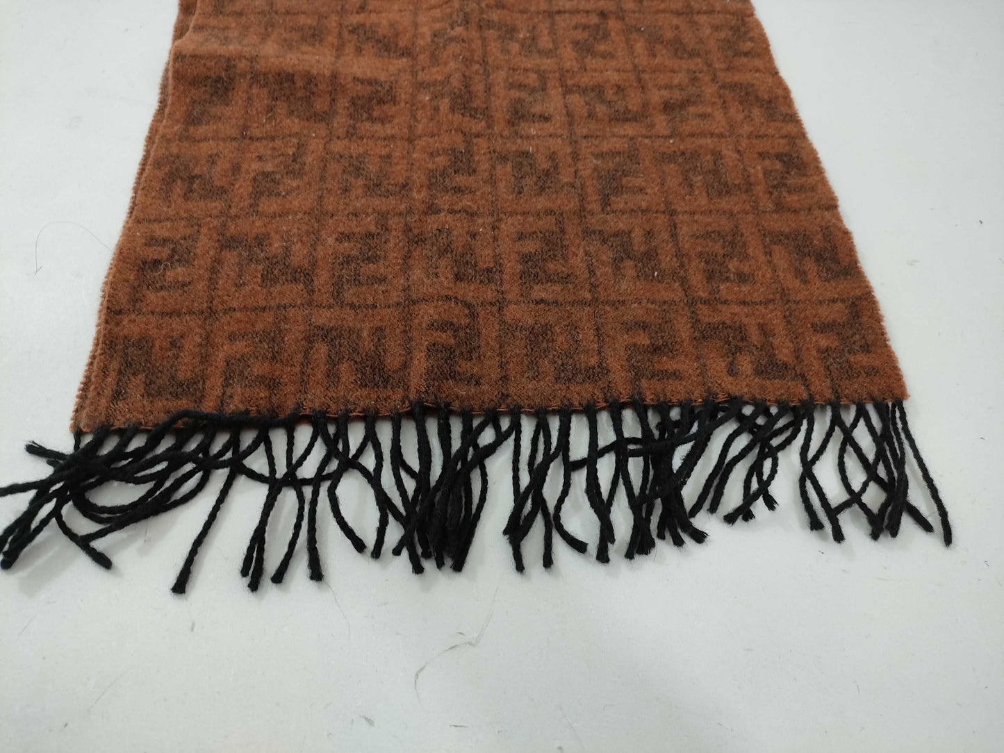 FENDI logo wool scarf