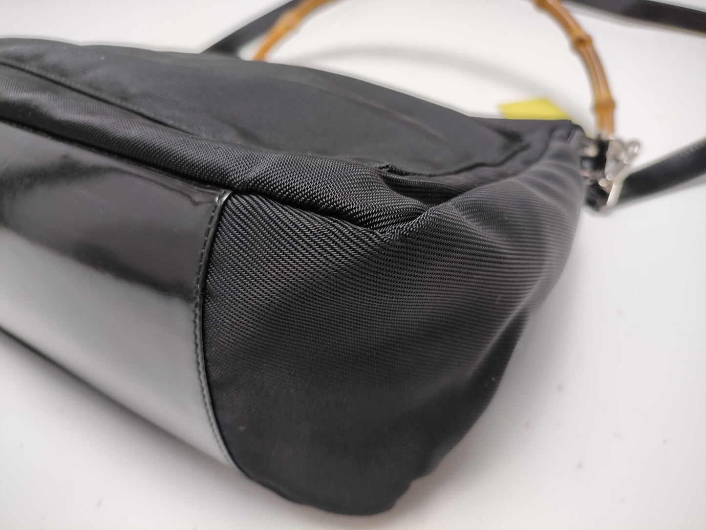 GUCCI Bamboo Nylon x Leather 2-Way Bag Handbag