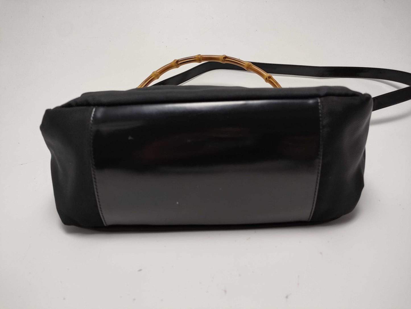 GUCCI Bamboo Nylon x Leather 2-Way Bag Handbag