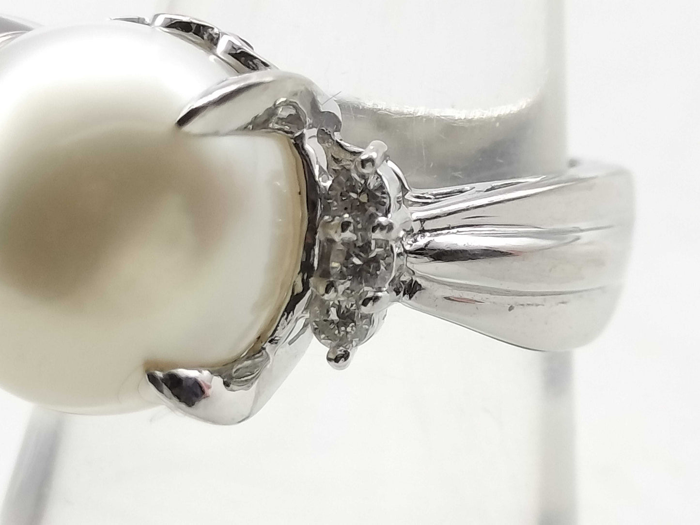 South Sea Pearl, Diameter: Approx. 11.9mm, D0.16ct, PT900, 11.4g, Ring