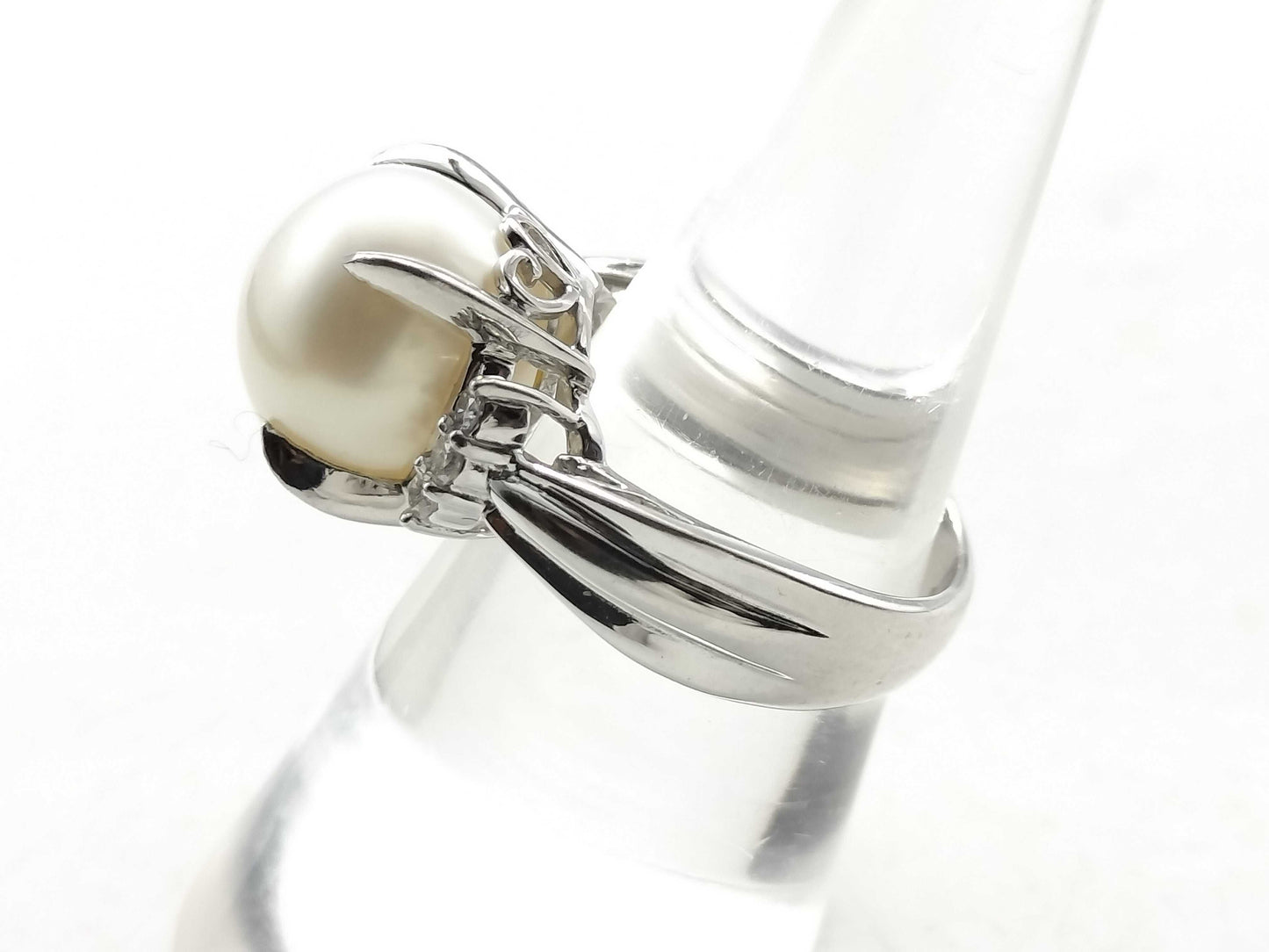 South Sea Pearl, Diameter: Approx. 11.9mm, D0.16ct, PT900, 11.4g, Ring