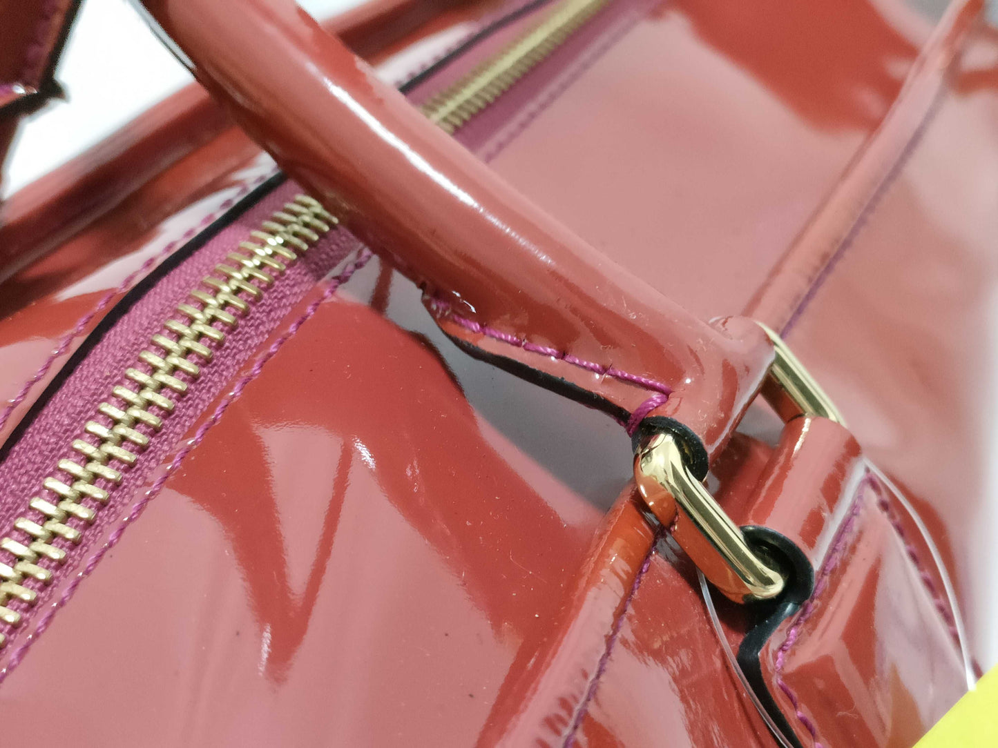 LOEWE Amazona 36 Enamel Red Handbag