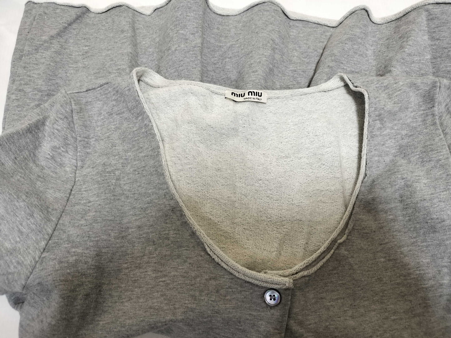Miu Miu Gray Long Sleeve Top Tops