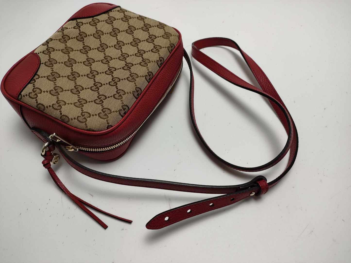 GUCCI GG Canvas 449413 Shoulder Bag Leather Shoulder Bag