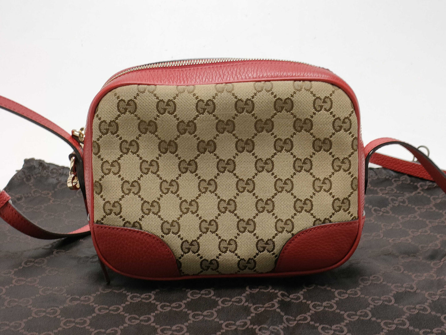 GUCCI GG Canvas 449413 Shoulder Bag Leather Shoulder Bag