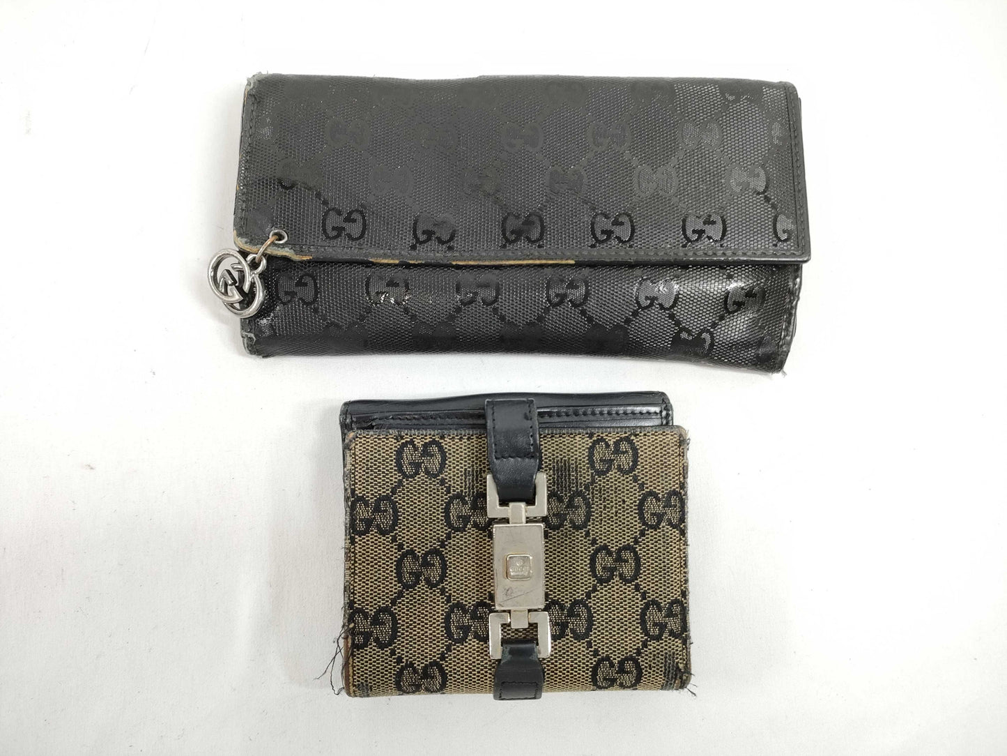 GUCCI Jackie Wallet Set of 2 Jackie GG Canvas Wallets