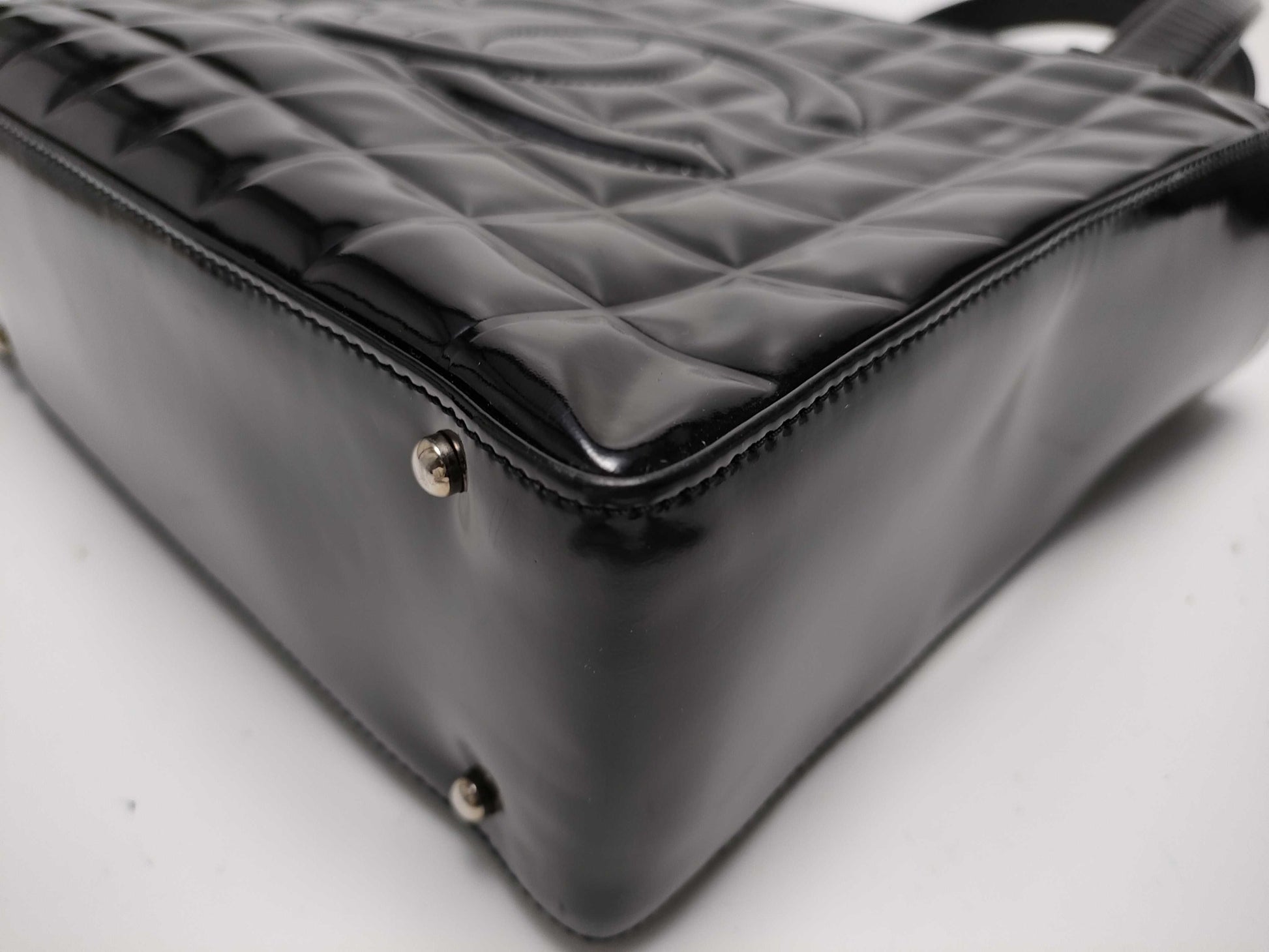 CHANEL Chocolate Bar Enamel Tote Bag