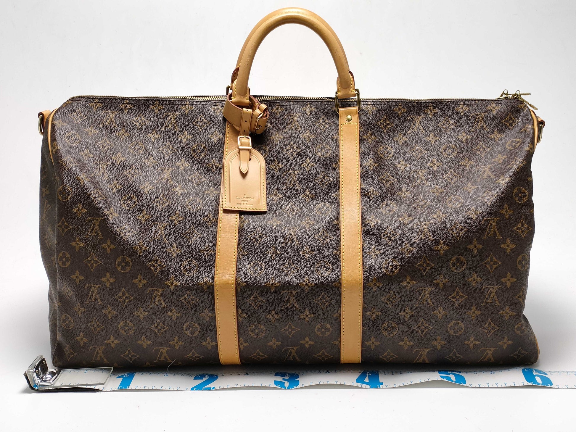 LOUIS VUITTON Monogram Keepall 60 Bandouliere Boston Bag