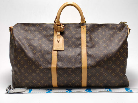 LOUIS VUITTON Monogram Keepall 60 Bandouliere Boston Bag