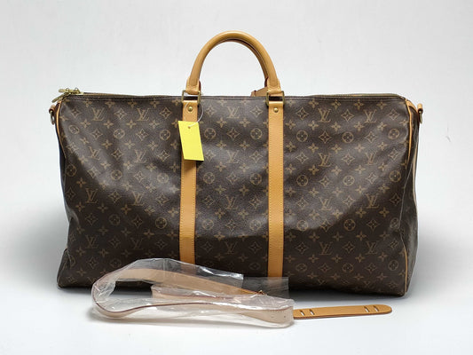 LOUIS VUITTON Monogram Keepall 60 Bandouliere Boston Bag