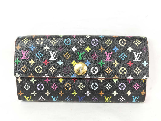 LOUIS VUITTON Monogram Multicolore Portefeuille Sarah Initial Wallet