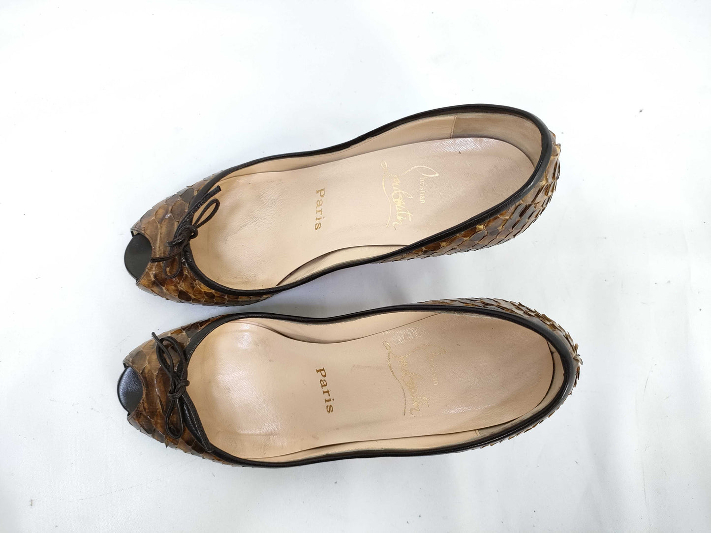 Christian Louboutin Ribbon Python Pumps Size 36