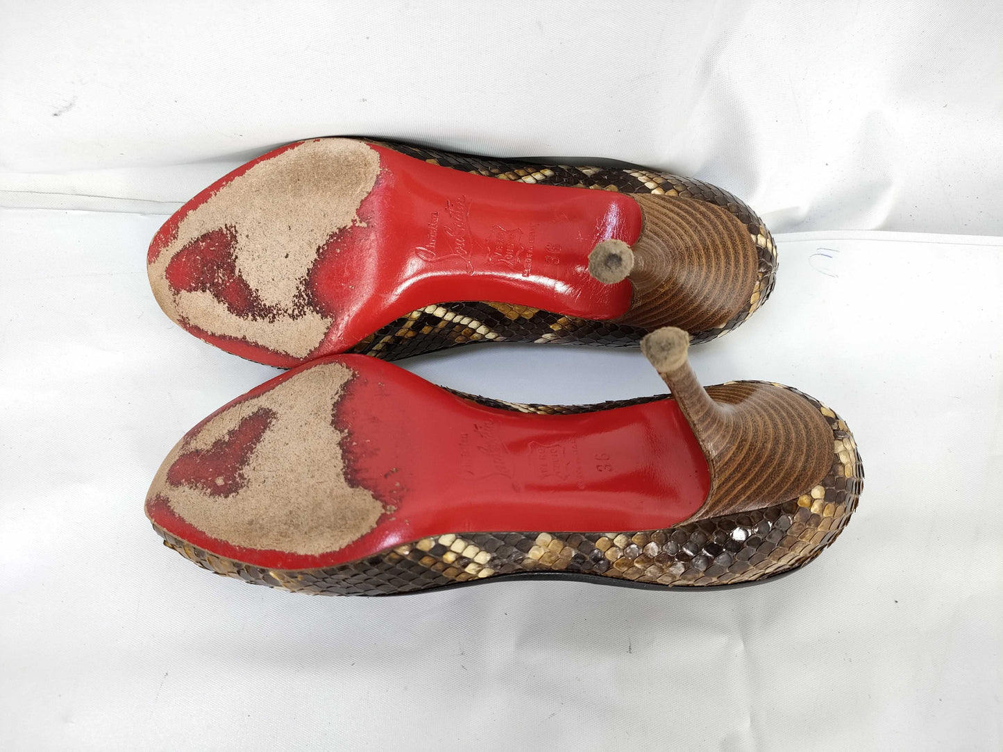 Christian Louboutin Ribbon Python Pumps Size 36