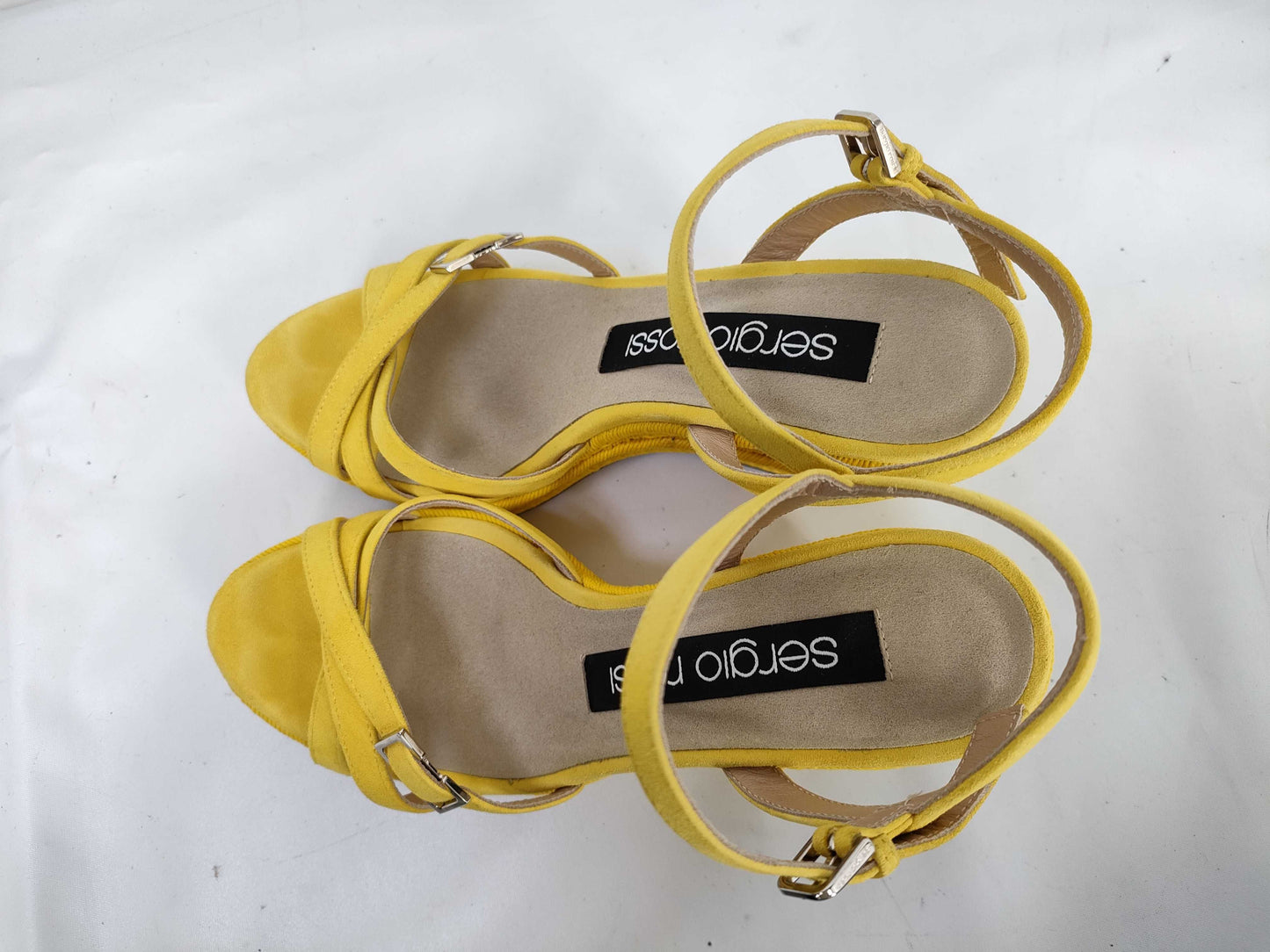 Sergio Rossi wedge sandals, yellow, size 35 1/2