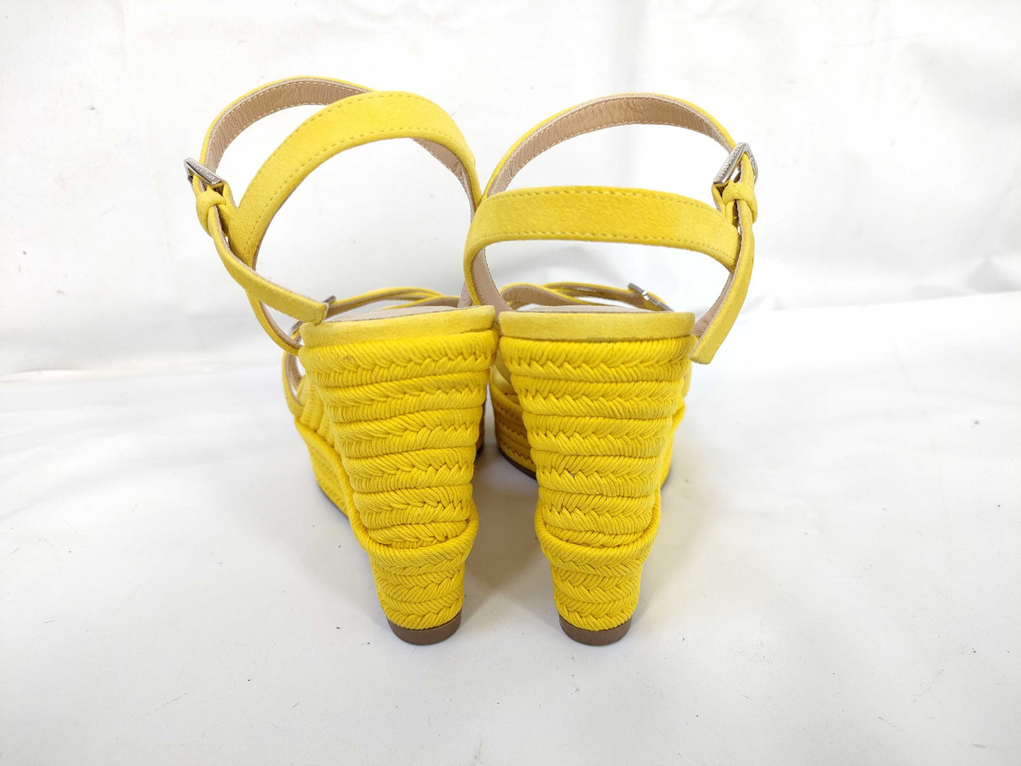 Sergio Rossi wedge sandals, yellow, size 35 1/2