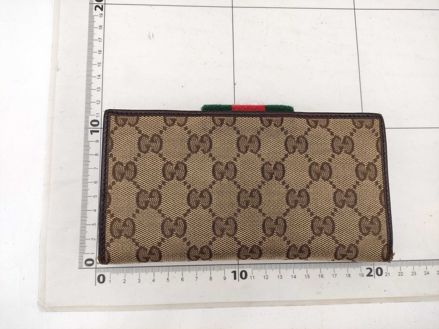 GUCCI GG Canvas Sherry Line Bifold Long Wallet 181668 Wallet